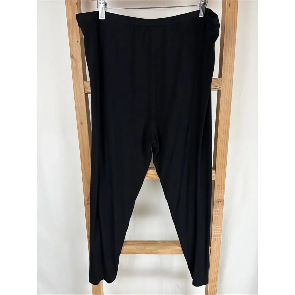 NWT Kleen Heart String Black Straight Leg Pants Leggings 1X